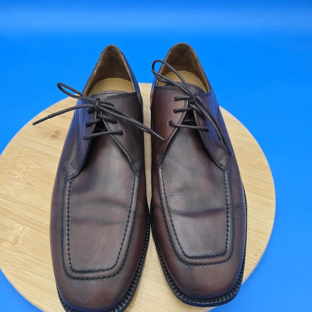 Cole HAAN Eaton Apron Toe Lace Up‎ Oxford Dress Shoe Men 10M Brown C07138